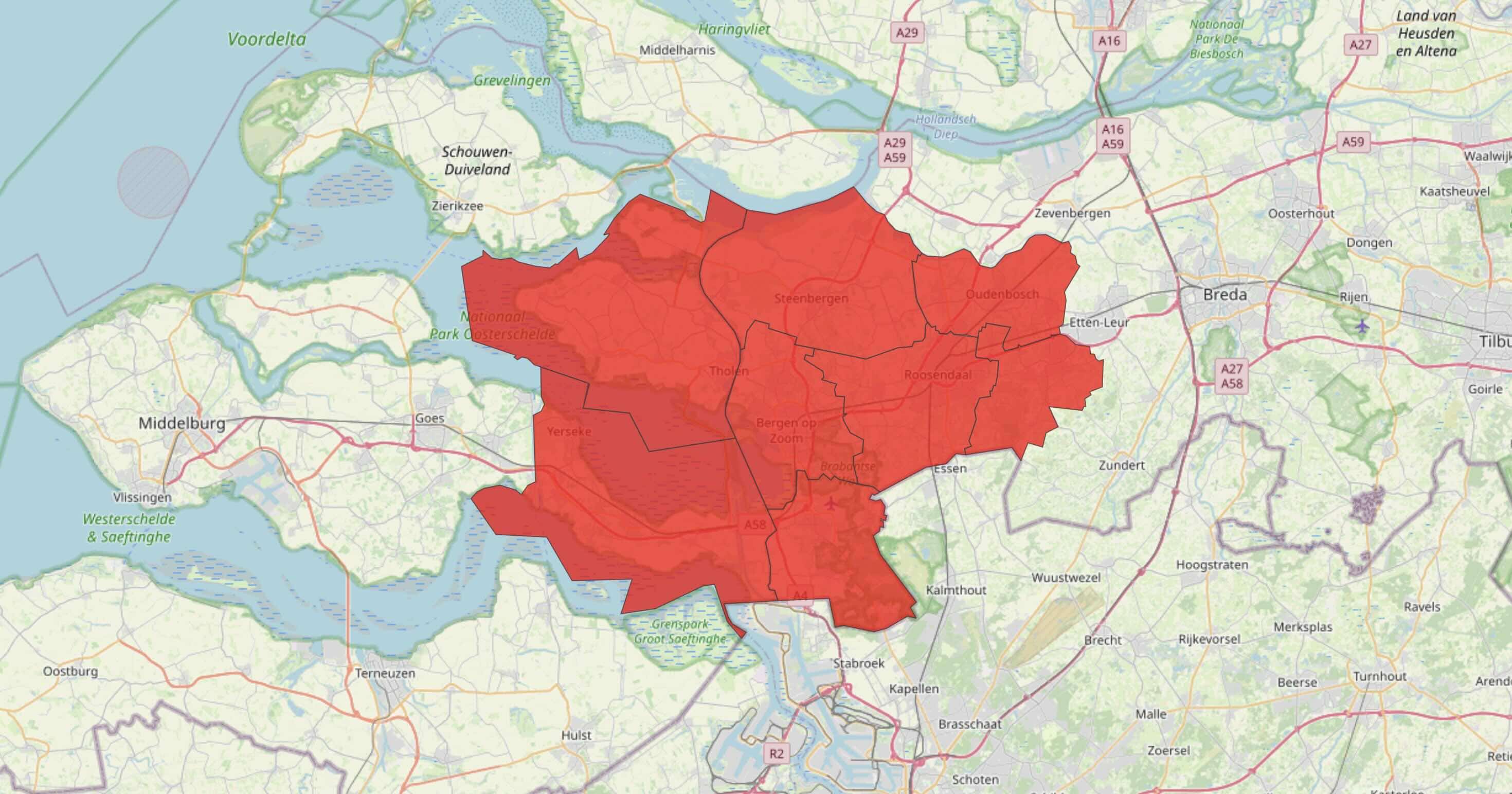 Mapa obszarów usług sprzątania